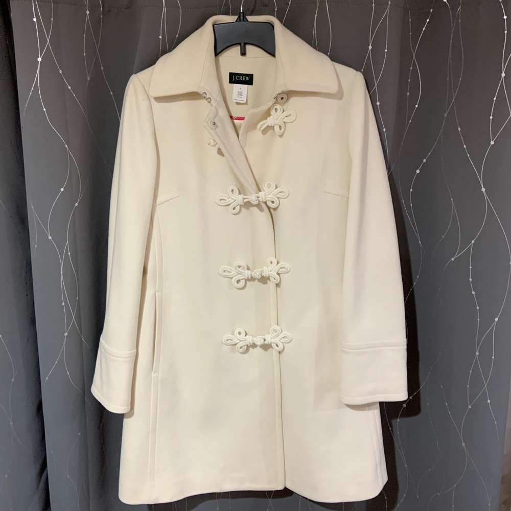 White/ off white J. Crew pea coat